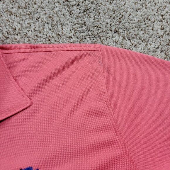 Peter Millar Summer Comfort Polo Shirt Mens Large Pink W Logo *Flaws* - Picture 8 of 10